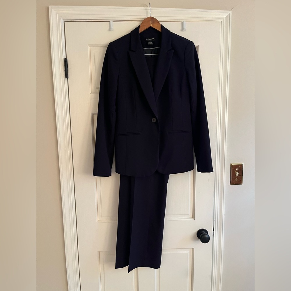 Liz Claiborne Career Navy Pantsuit 6 Tall